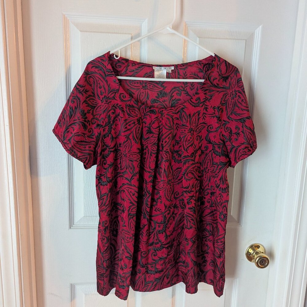 Como black and red blouse - xl